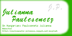 julianna paulcsenetz business card